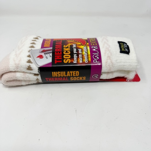 POLAR EXTREME Women’s Fair Isle Insulated Thermal Socks Comfort Anti-Skid OS - Picture 2 of 3